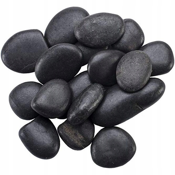 Black pebble decorative stone [10kg] – Velles.eu